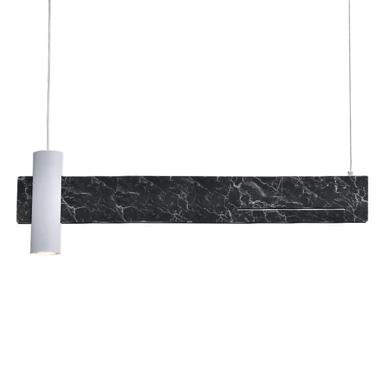 ^ΚΡΕΜΑΣΤΟ Φ/Σ LED 1XGU10+ 18W LED 3000K 1440LM ΑΠΟΧΡ.ΜΑΥΡΟΥ ΜΑΡΜΑΡΟΥ ΜΕΤ/ΚΟ 90Χ7ΧΗ120CM LINEA - ledmania.gr