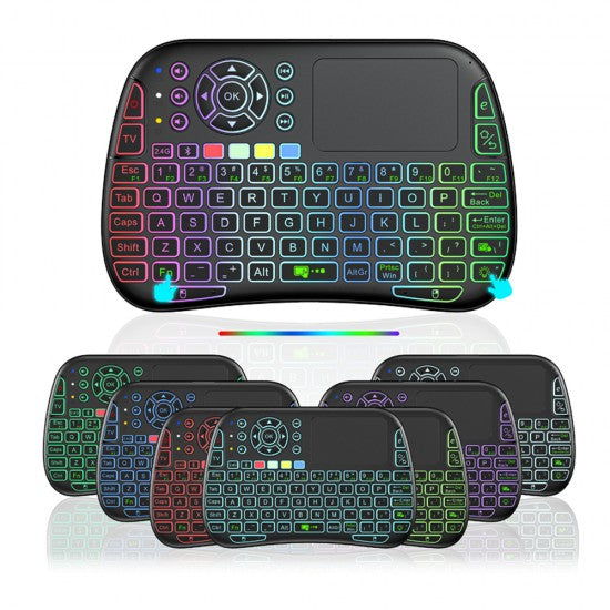 Mini keyboard No brand I10, USB 2.4GHz, Bluetooth, Touchpad, Black (13056) - ledmania.gr