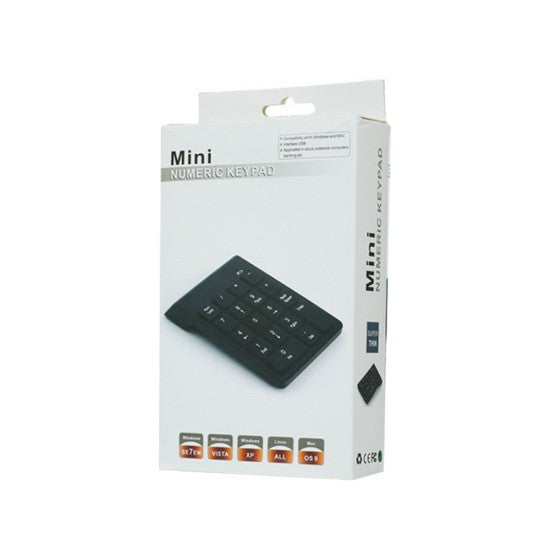 Keyboard No brand K1, Num pad, Wireless, Black (6184) - ledmania.gr