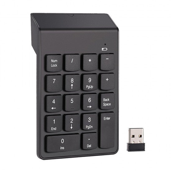 Keyboard No brand K1, Num pad, Wireless, Black (6184) - ledmania.gr