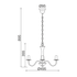 ΚΡΕΜΑΣΤΟ Φ/Σ 3ΧΕ14 ΜΕΤΑΛΛΙΚΟ ΛΕΥΚΟ  Φ49,5ΧΗ89,5CM - ledmania.gr