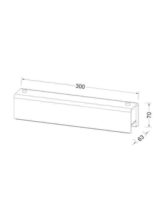 ΑΠΛΙΚΑ ΜΠΑΝΙΟΥ/ΚΑΘΡΕΠΤΗ 30CM 1XE14 - ledmania.gr