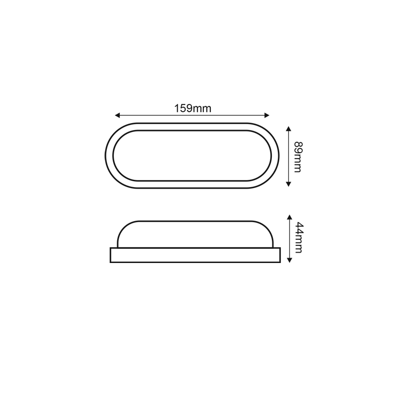 LED PC WHITE WALL LUMINAIRE 230V AC IP65 10W 930lm 4000K 110° Ra80 - ledmania.gr