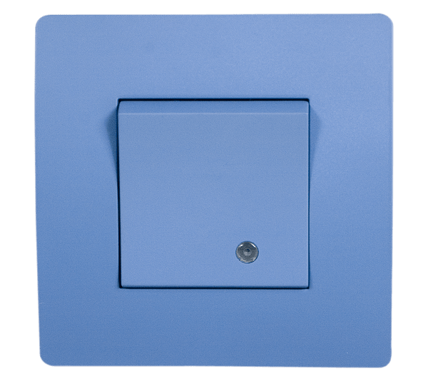 EL BASIC TG114 1 BUTTON 1 WAY SWITCH WITH LIGHT BL - ledmania.gr