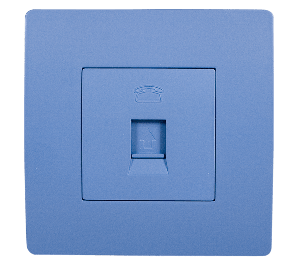 EL BASIC TZ106 TELEPHONE SOCKET BLUE-OLD - ledmania.gr