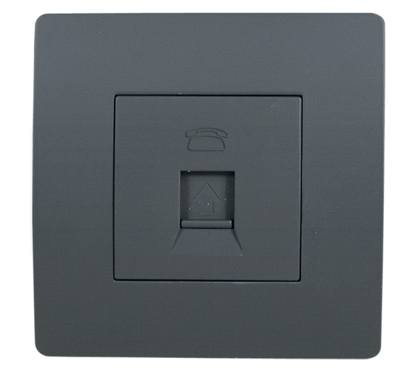 EL BASIC TZ106 TELEPHONE SOCKET GRAPHITE-OLD - ledmania.gr