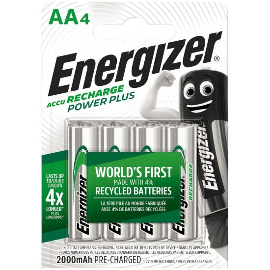 Energizer Power Plus Επαναφορτιζόμενη LR06 AA 2000mAh 4BL - ledmania.gr