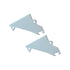 SET OF WHITE METAL END CAPS FOR P136U, 2 PCS WITHOUT HOLE - ledmania.gr