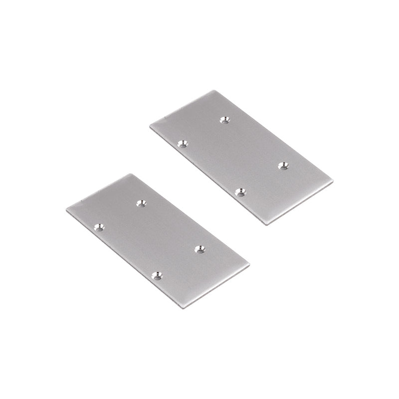 SET OF METAL END CAPS FOR P49N, 2 PCS WITHOUT HOLE - ledmania.gr