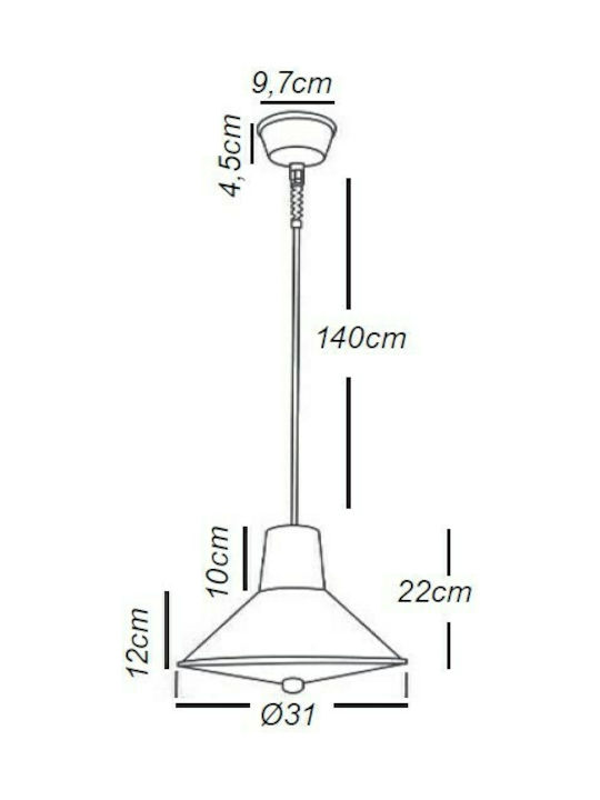 ΚΑΜΠΑΝΑ Φ310 Ε27 MAX 36W IP45 ΠΡΑΣΙΝΗ - ledmania.gr