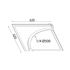 ^ΓΥΨΙΝΟ TRIMLESS ΦΩΤΙΣΤΙΚΟ ANDIE 1/4 ΤΟΥ ΚΥΚΛΟΥ 62x62x5CM - ledmania.gr
