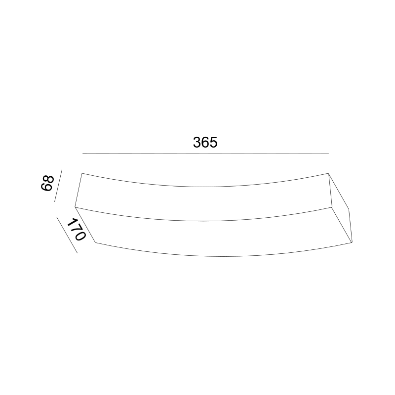 ^ΓΥΨΙΝΟ ΕΠΙΤΟΙΧΟ Φ/Σ 1XRX7S 118mm SHELF 36,5x17x6,8CM - ledmania.gr