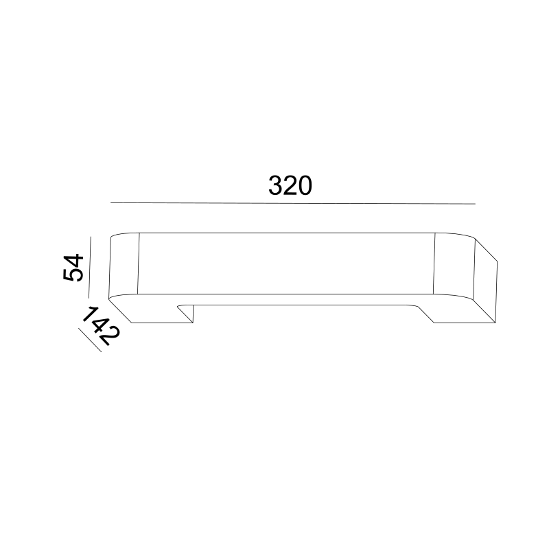 ^ΓΥΨΙΝΟ ΕΠΙΤΟΙΧΟ Φ/Σ 1XR7S118mm FOGA 32x14,2x5,4CM - ledmania.gr