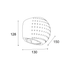 ^ΓΥΨΙΝΟ ΕΠΙΤΟΙΧΟ Φ/Σ 1XG9 IBON H Φ15x13x12,8CM - ledmania.gr