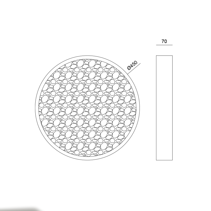 LED ΓΥΨΙΝΟ Φ/Σ ΟΡΟΦΗΣ-ΕΠΙΤΟΙΧΟ ΦΥΣΙΚΟ 24W 680Lm 3000K Φ450Χ70 MOND - ledmania.gr