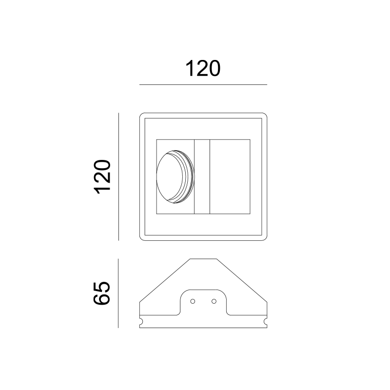 ^SQUARE WALL WASHER GYPSUM TRIMLESS SPOT LUMINAIRE ODEN GU10 - ledmania.gr