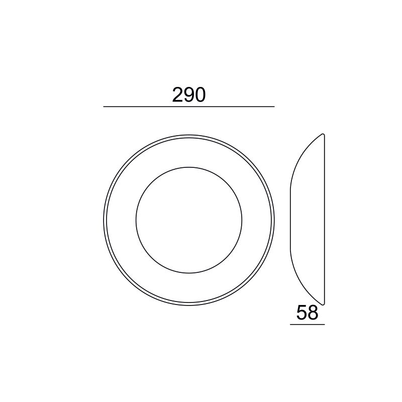 ^LED ΓΥΨΙΝΟ Φ/Σ PLACA LED 4W 3000K 350LM 230V AC RA80 Φ29x5,8CM - ledmania.gr