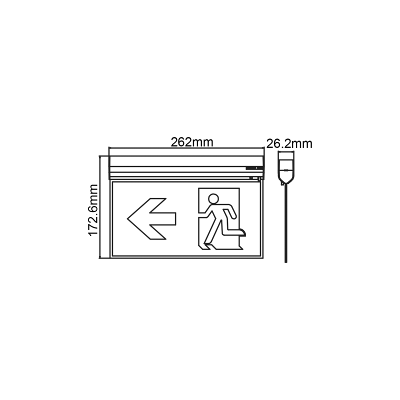 Φ/Σ ΑΣΦΑΛΕΙΑΣ LED ΔΕΞΙΑ/ΑΡΙΣΤΕΡΑ ΣΥΝΕΧΟΥΣ & ΜΗ IP20 2W/0.4W(EP)3HRS 40LM 6000K 230VAC,ΚΟΥΜ ΔΟΚΙMΗΣ