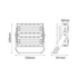 LED HIGH POWER FLOOD LUMINAIRE 240W, 37200LM, 5000K, 40°, 230V AC , IP66, IK10 - ledmania.gr