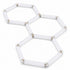 GLOBOSTAR® HEXON GLB-101-0085 Γραμμικό Επεκτεινόμενο DIY Φωτιστικό Οροφής LED 4W 500lm 120° AC 220-240V IP20 Φυσικό Λευκό 4000K - Sanan SMD Chip - Ασημί - Μ32 X Π2 X Υ3.5cm - 3 Χρόνια Εγγύηση