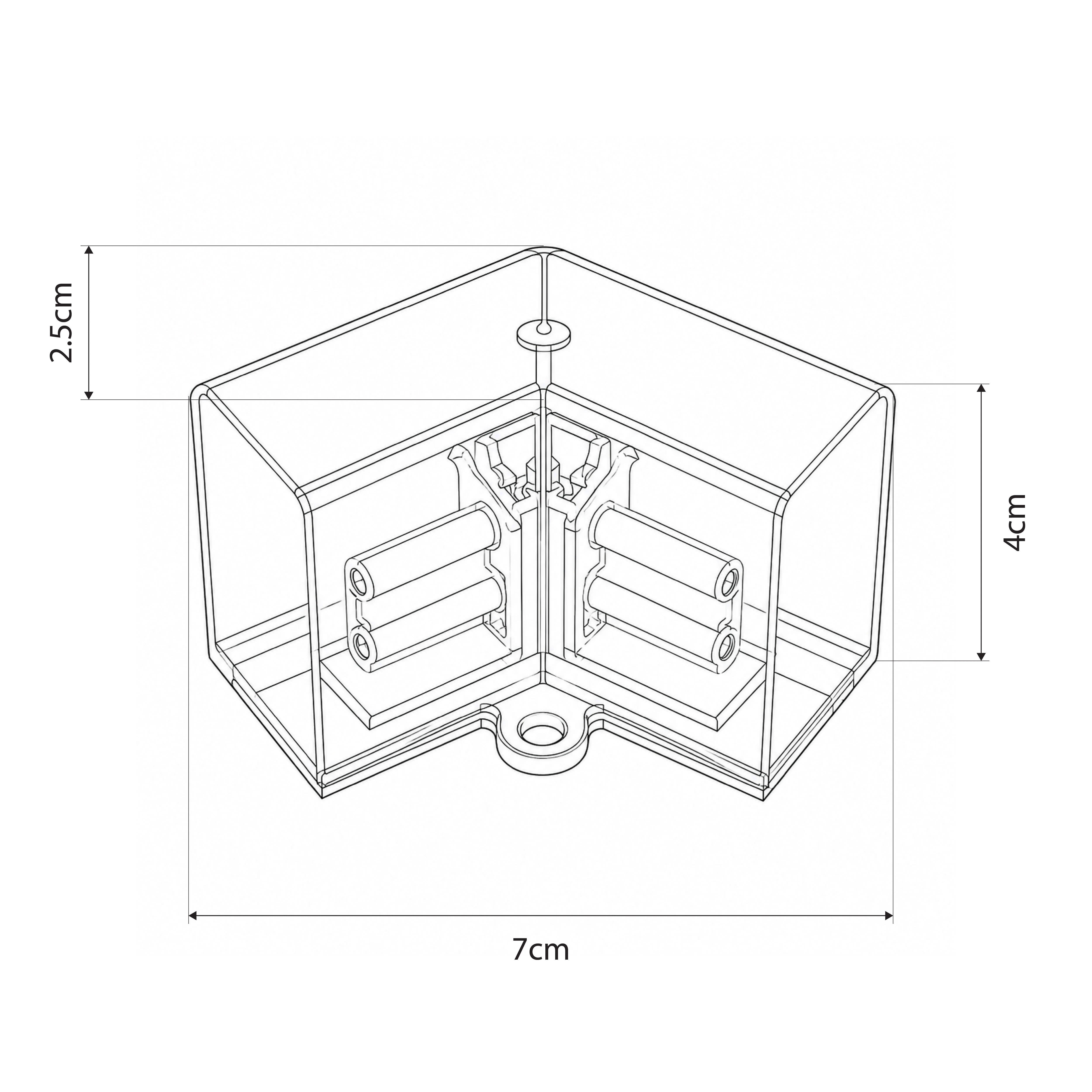 GLOBOSTAR® HEXON GLB-101-0095 Σύνδεσμος V 120° AC 220-240V IP20 - Διάφανο - Μ7 x Π2.5 x Υ4cm