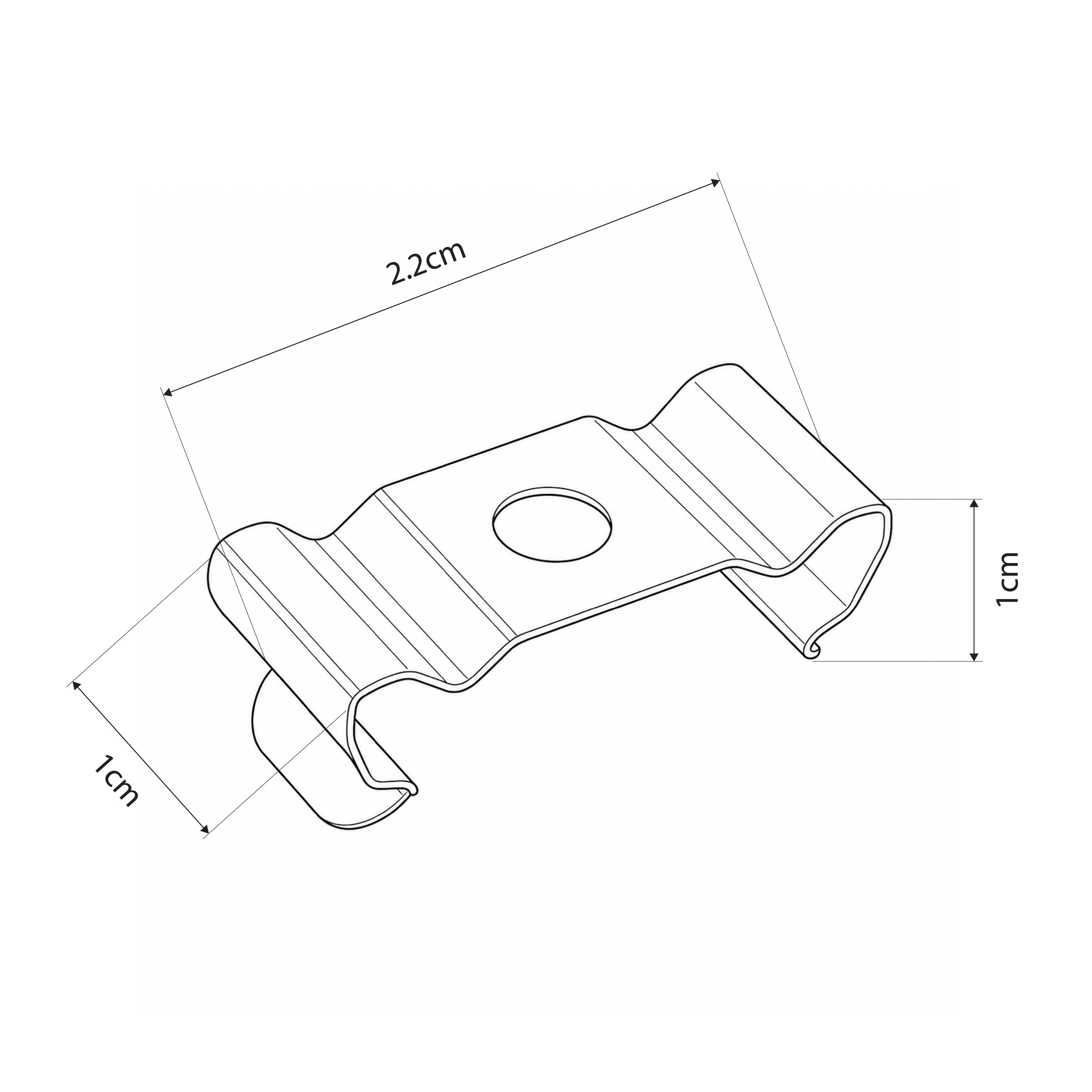 GLOBOSTAR® HEXON GLB-101-0097 Στήριγμα / Βάση Τοίχου IP20 - Ασημί - Μ2.2 x Π1 x Υ1cm