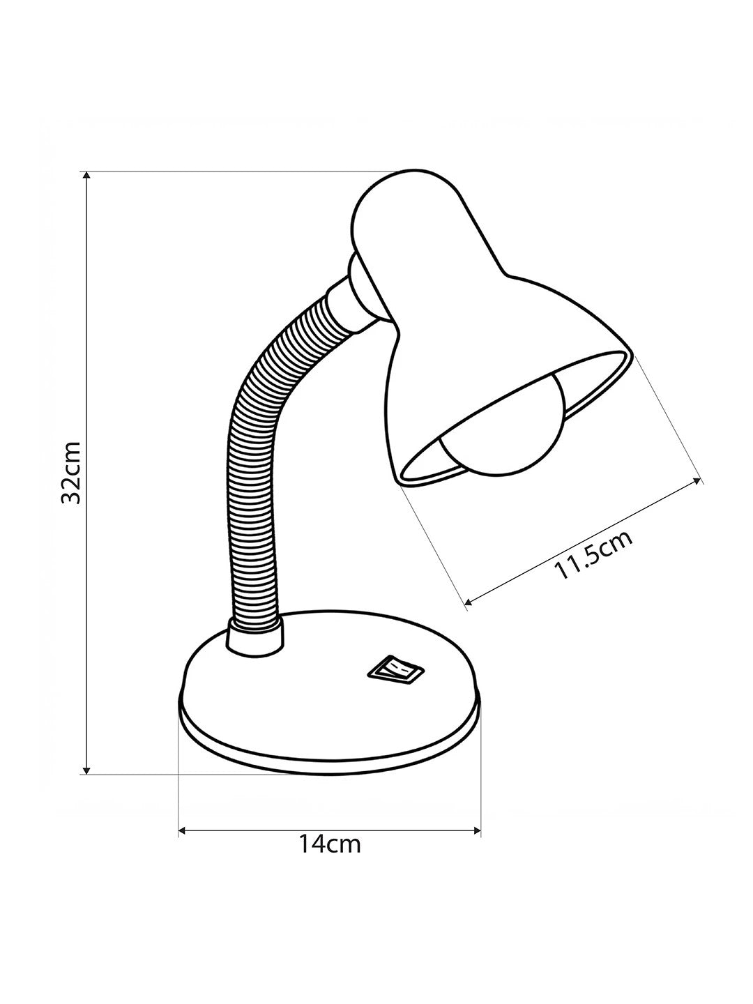 GLOBOSTAR® STUDENT GLB-102-0010 Μοντέρνο Επιτραπέζιο Φωτιστικό Πορτατίφ με Ντουί 1 x E27 AC 220-240V IP20 - Πράσινο & Μαύρο - Μ14 x Π14 x Υ32cm