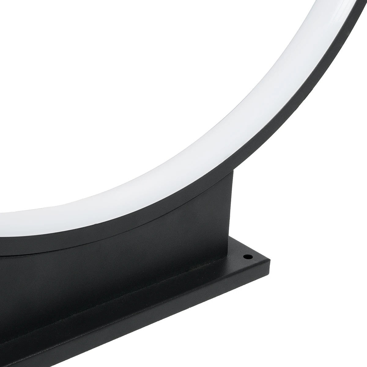GLOBOSTAR® LUNEA GLB-103-0009 Φωτιστικό Κολωνάκι Κήπου LED 15W 1350lm 120° AC 220-240V Αδιάβροχο IP65 Θερμό Λευκό 2700K - Sanan SMD Chip - Μαύρο Ματ - Μ45 x Π7 x Υ50cm - 3 Χρόνια Εγγύηση