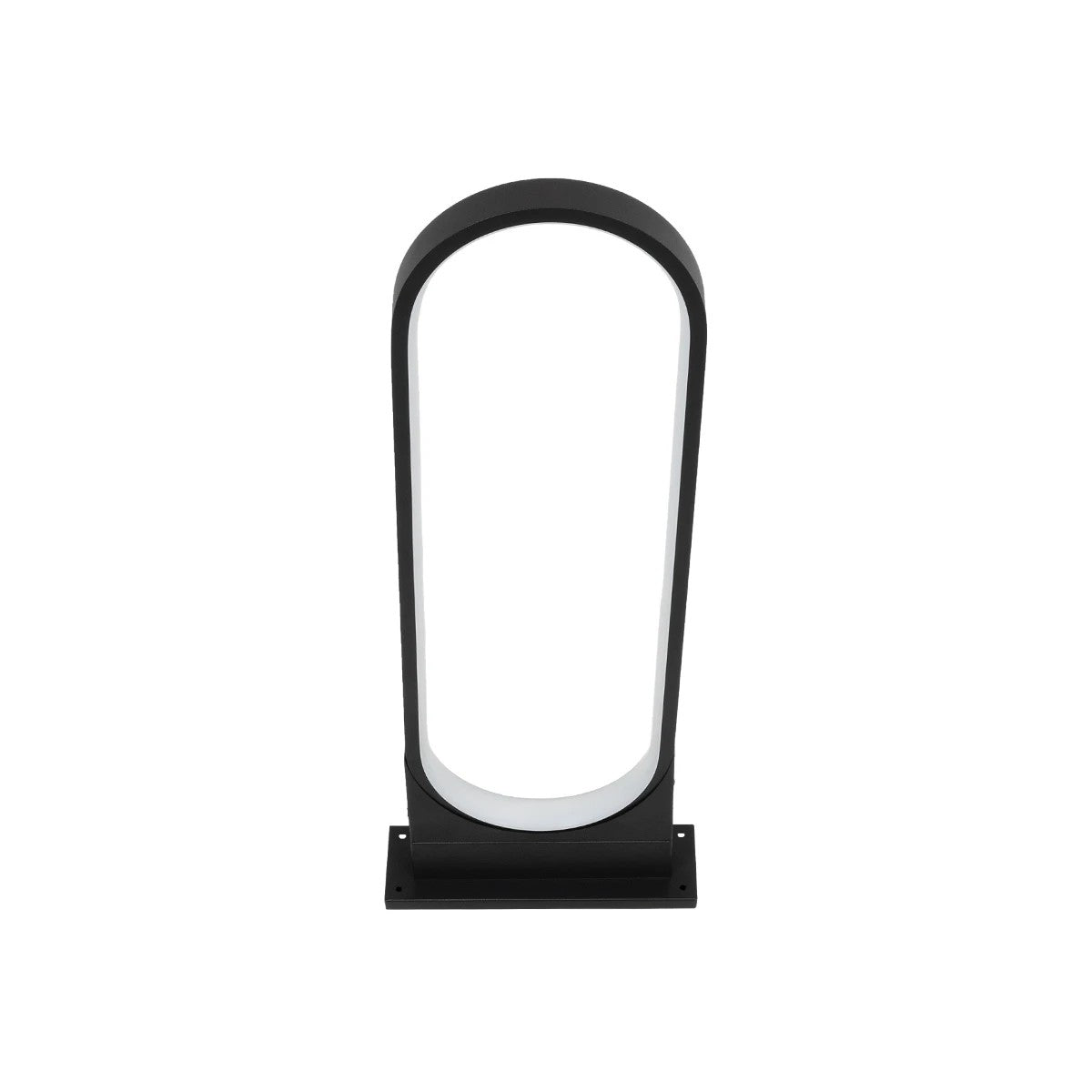GLOBOSTAR® LUNEA GLB-103-0010 Φωτιστικό Κολωνάκι Κήπου LED 15W 1350lm 120° AC 220-240V Αδιάβροχο IP65 Θερμό Λευκό 2700K - Sanan SMD Chip - Μαύρο Ματ - Μ22 x Π7 x Υ60cm - 3 Χρόνια Εγγύηση