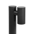 GLOBOSTAR® STEM GLB-103-0012 Φωτιστικό Κολωνάκι Κήπου LED 12W 1080lm 60° AC 220-240V Αδιάβροχο IP65 Θερμό Λευκό 2700K - Sanan SMD Chip - Μαύρο Ματ - Μ12 x Π18 x Υ60cm - 3 Χρόνια Εγγύηση