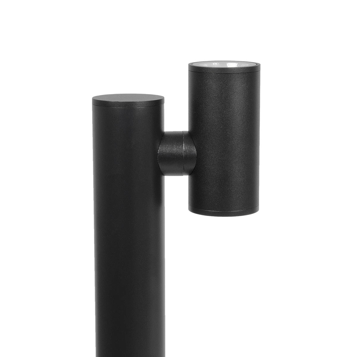 GLOBOSTAR® STEM GLB-103-0012 Φωτιστικό Κολωνάκι Κήπου LED 12W 1080lm 60° AC 220-240V Αδιάβροχο IP65 Θερμό Λευκό 2700K - Sanan SMD Chip - Μαύρο Ματ - Μ12 x Π18 x Υ60cm - 3 Χρόνια Εγγύηση
