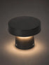 GLOBOSTAR® MUSH GLB-103-0016 Φωτιστικό Κολωνάκι Κήπου LED 12W 1080lm 90° AC 220-240V Αδιάβροχο IP65 Θερμό Λευκό 2700K - Sanan SMD Chip - Μαύρο Ματ - Μ18 x Π18 x Υ15cm - 3 Χρόνια Εγγύηση
