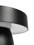 GLOBOSTAR® MUSH GLB-103-0016 Φωτιστικό Κολωνάκι Κήπου LED 12W 1080lm 90° AC 220-240V Αδιάβροχο IP65 Θερμό Λευκό 2700K - Sanan SMD Chip - Μαύρο Ματ - Μ18 x Π18 x Υ15cm - 3 Χρόνια Εγγύηση