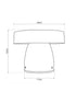 GLOBOSTAR® MUSH GLB-103-0016 Φωτιστικό Κολωνάκι Κήπου LED 12W 1080lm 90° AC 220-240V Αδιάβροχο IP65 Θερμό Λευκό 2700K - Sanan SMD Chip - Μαύρο Ματ - Μ18 x Π18 x Υ15cm - 3 Χρόνια Εγγύηση