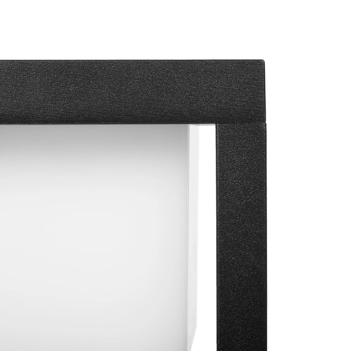 GLOBOSTAR® PRISM GLB-103-0017 Φωτιστικό Κολωνάκι Κήπου LED 10W 900lm 90° AC 220-240V Αδιάβροχο IP65 Θερμό Λευκό 2700K - Sanan SMD Chip - Μαύρο Ματ - Μ15 x Π15 x Υ16cm - 3 Χρόνια Εγγύηση