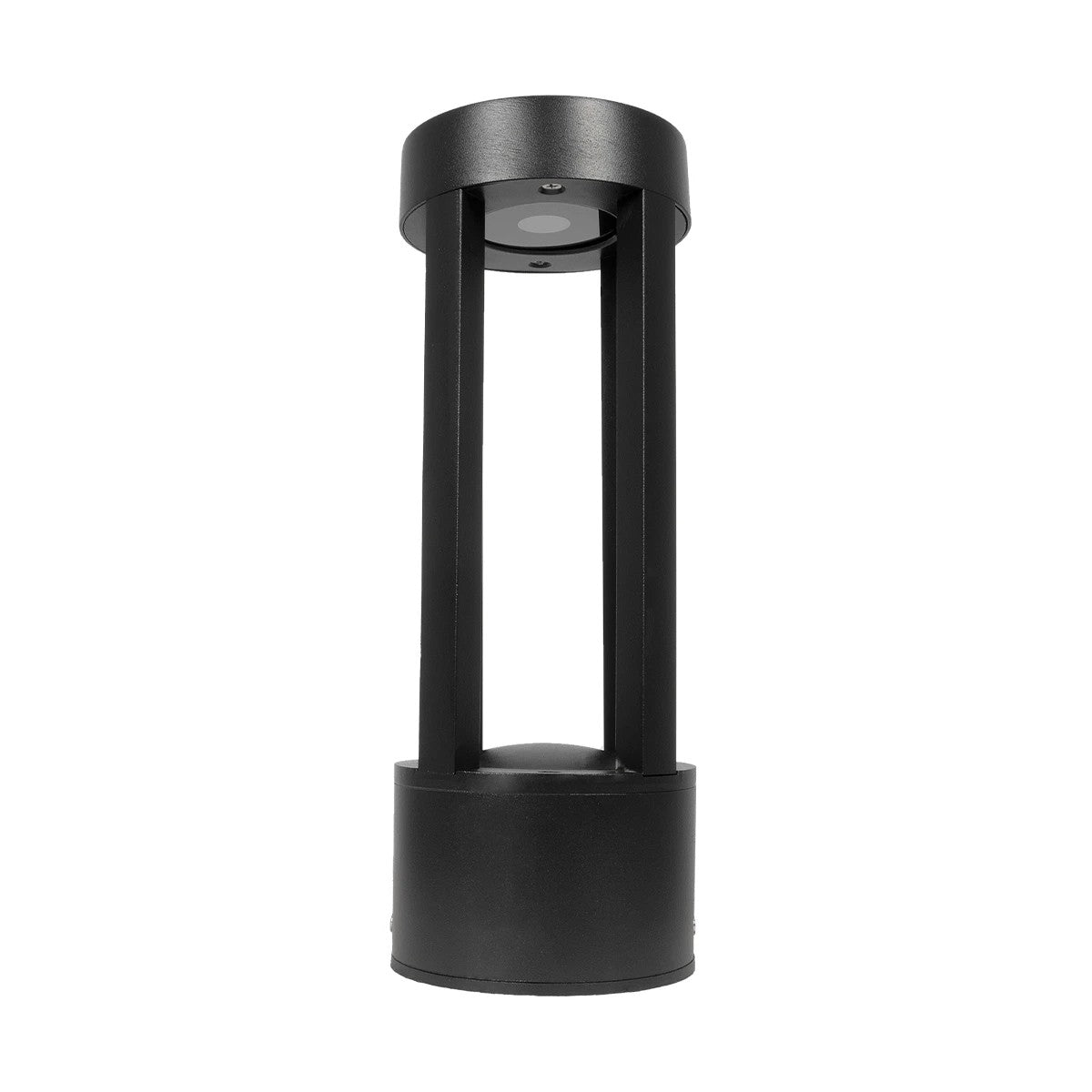 GLOBOSTAR® PRISM GLB-103-0018 Φωτιστικό Κολωνάκι Κήπου LED 8W 720lm 90° AC 220-240V Αδιάβροχο IP65 Θερμό Λευκό 2700K - Sanan SMD Chip - Μαύρο Ματ - Μ10.5 x Π10.5 x Υ30cm - 3 Χρόνια Εγγύηση