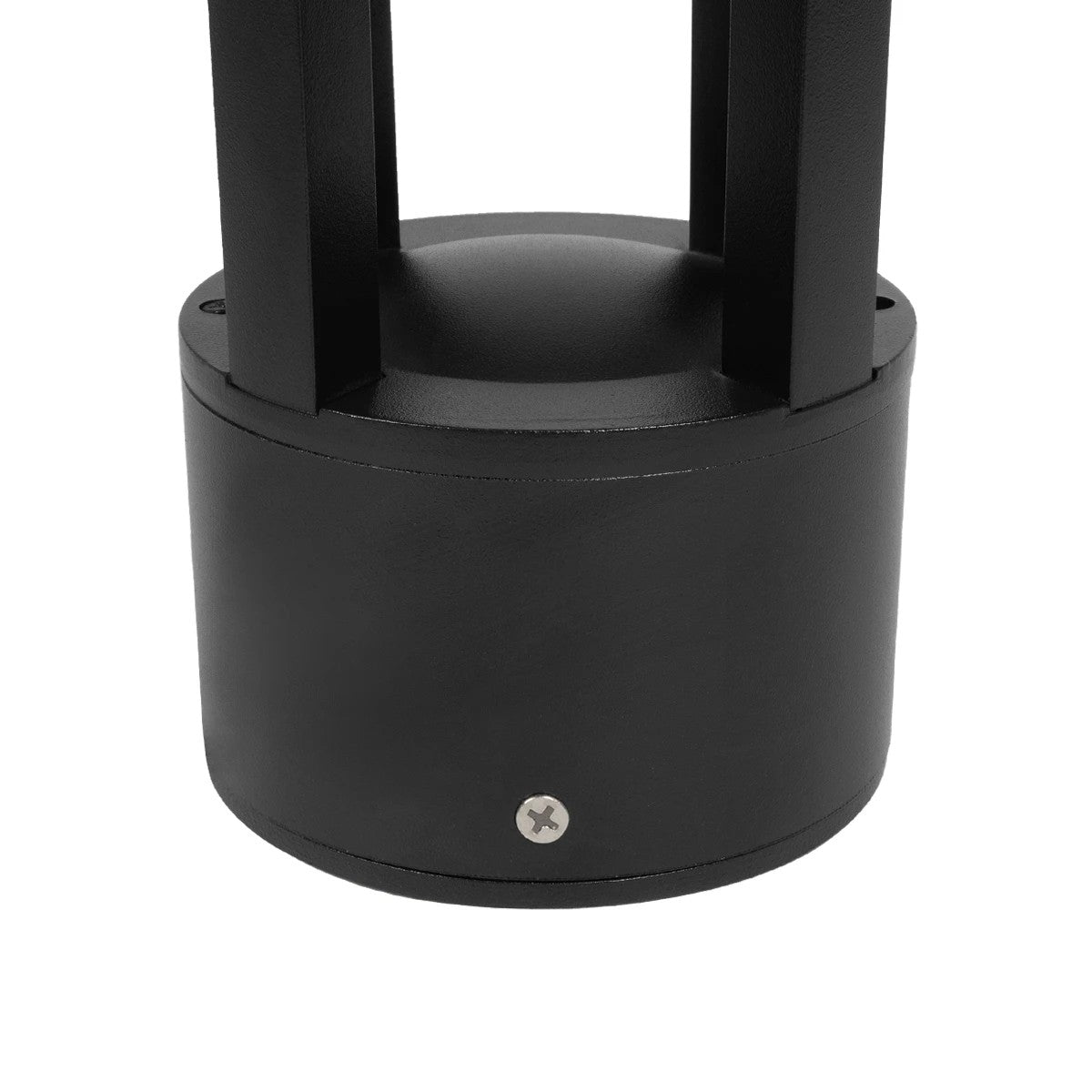 GLOBOSTAR® PRISM GLB-103-0018 Φωτιστικό Κολωνάκι Κήπου LED 8W 720lm 90° AC 220-240V Αδιάβροχο IP65 Θερμό Λευκό 2700K - Sanan SMD Chip - Μαύρο Ματ - Μ10.5 x Π10.5 x Υ30cm - 3 Χρόνια Εγγύηση