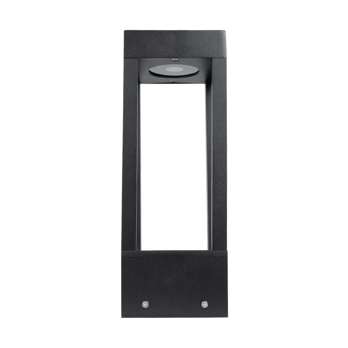 GLOBOSTAR® PRISM GLB-103-0019 Φωτιστικό Κολωνάκι Κήπου LED 8W 720lm 90° AC 220-240V Αδιάβροχο IP65 Θερμό Λευκό 2700K - Sanan SMD Chip - Μαύρο Ματ - Μ11 x Π11 x Υ30cm - 3 Χρόνια Εγγύηση