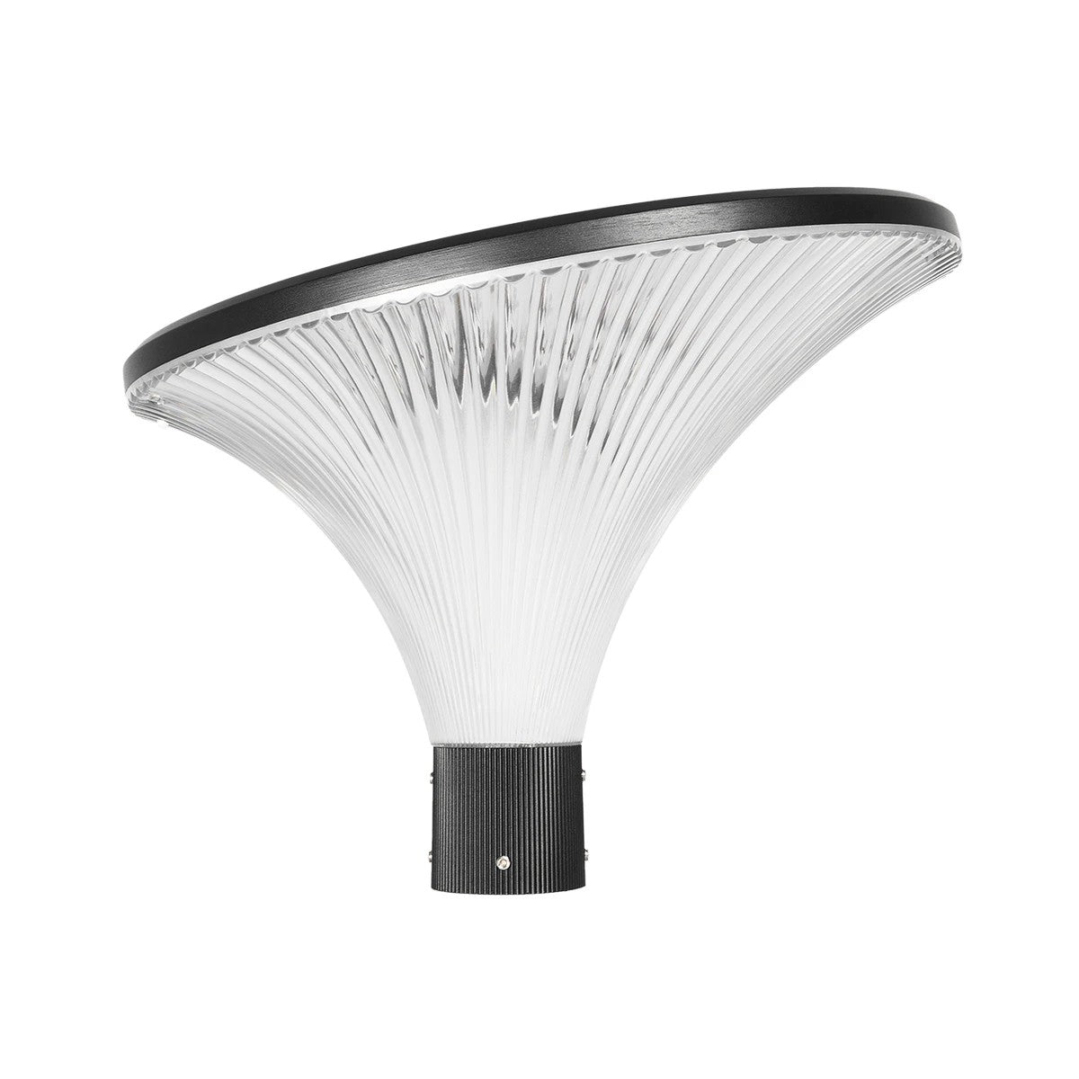 GLOBOSTAR® TOPIS GLB-103-0020 Φωτιστικό Κεφαλής Post Top Πλατείας/Πάρκου/Κήπου LED 50W 4500lm 360° AC 220-240V Αδιάβροχο IP65 Θερμό Λευκό 2700K - Sanan SMD Chip - Μαύρο Ματ - Μ50 x Π50 x Υ39cm - 3 Χρόνια Εγγύηση