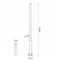 GLOBOSTAR® STILO GLB-103-0022 Στύλος/Κολώνα για Φωτιστικό Πλατείας/Πάρκου/Κήπου - Μαύρο Ματ - Μ21 x Π21 x Υ290cm - 3 Χρόνια Εγγύηση