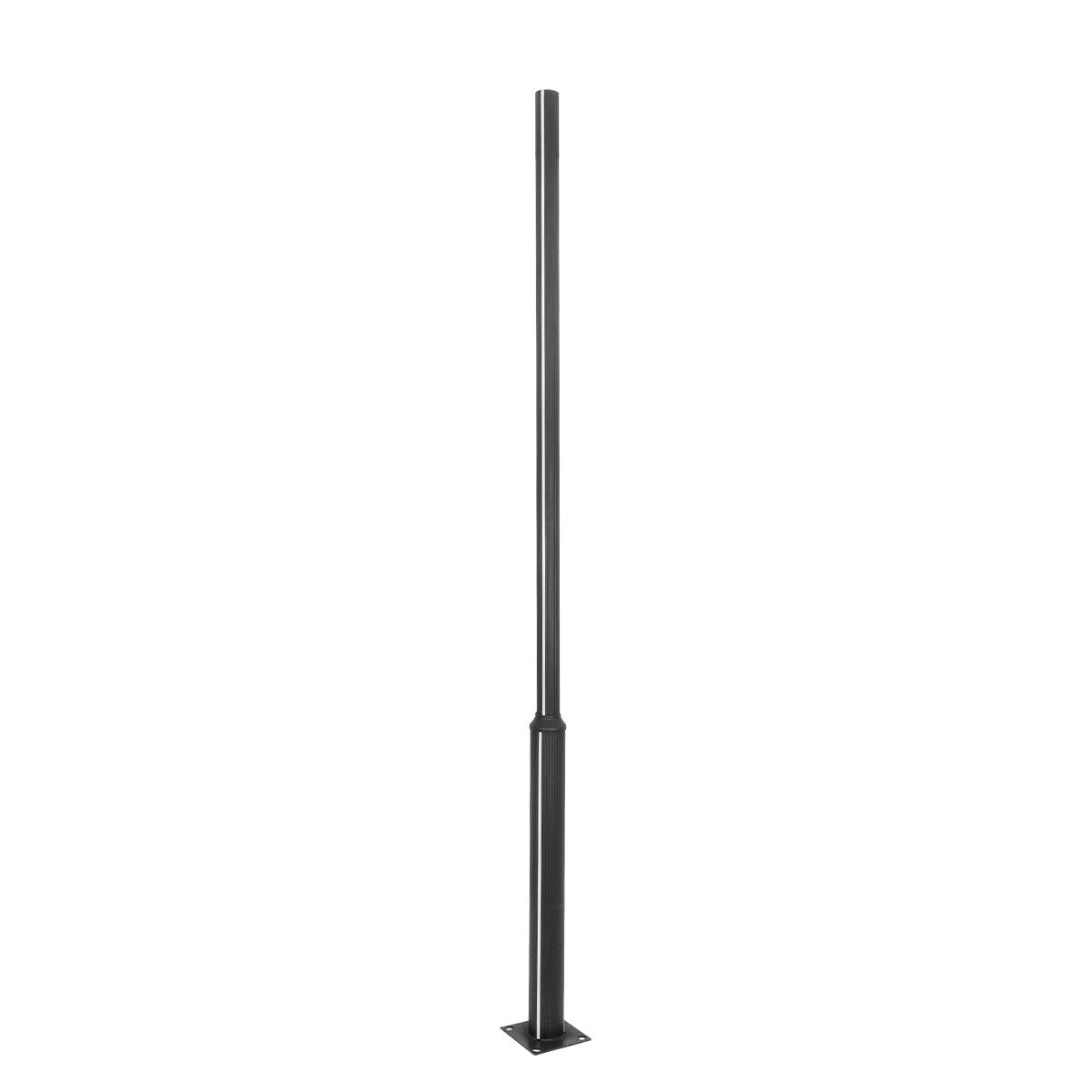 GLOBOSTAR® STILIA GLB-103-0023 Στύλος/Κολώνα για Φωτιστικό Πλατείας/Πάρκου/Κήπου LED 72W 6480lm 120° AC 220-240V Αδιάβροχο IP65 Θερμό Λευκό 2700K - Sanan SMD Chip - Μαύρο Ματ - Μ21 x Π21 x Υ300cm - 3 Χρόνια Εγγύηση