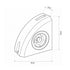 GLOBOSTAR® FLOODORA GLB-103-0029 Προβολέας Σποτ Wall Washer LED 3W 270lm 5° AC 220-240V Αδιάβροχο IP65 Θερμό Λευκό 2700K - Sanan SMD Chip - Γκρι Ανθρακί Ματ - Μ8 x Π5 x Υ8cm - 3 Χρόνια Εγγύηση