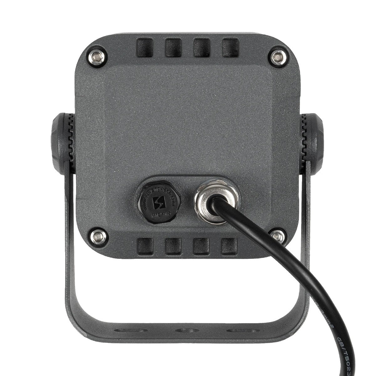 GLOBOSTAR® FLOODVIRA GLB-103-0032 Προβολέας Σποτ Wall Washer LED 8W 720lm 24° AC 220-240V Αδιάβροχο IP65 Θερμό Λευκό 2700K - Sanan SMD Chip - Γκρι Ανθρακί Ματ - Μ11 x Π9 x Υ15cm - 3 Χρόνια Εγγύηση