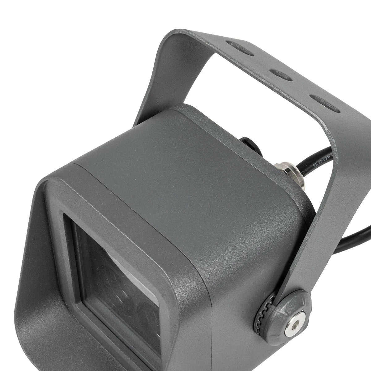 GLOBOSTAR® FLOODVIRA GLB-103-0032 Προβολέας Σποτ Wall Washer LED 8W 720lm 24° AC 220-240V Αδιάβροχο IP65 Θερμό Λευκό 2700K - Sanan SMD Chip - Γκρι Ανθρακί Ματ - Μ11 x Π9 x Υ15cm - 3 Χρόνια Εγγύηση