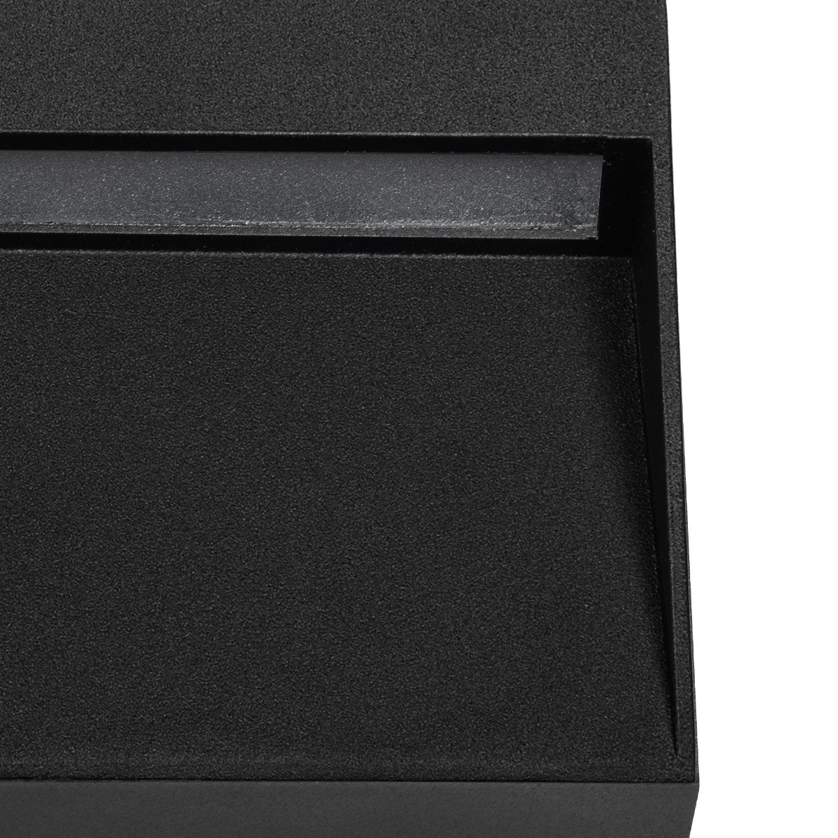 GLOBOSTAR® STEPINI GLB-103-0036 Φωτιστικό Σκαλοπατιού / Διαδρόμου LED 9W 810lm 45° AC 220-240V Αδιάβροχο IP65 Θερμό Λευκό 2700K - Sanan SMD Chip - Μαύρο Ματ - Μ20 x Π3 x Υ9cm - 3 Χρόνια Εγγύηση