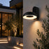 GLOBOSTAR® LINEART GLB-103-0037 Φωτιστικό Τοίχου / Απλίκα LED 12W 1080lm 120° AC 220-240V Αδιάβροχο IP65 Θερμό Λευκό 2700K - Sanan SMD Chip - Μαύρο Ματ - Μ16 x Π20 x Υ15cm - 3 Χρόνια Εγγύηση