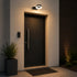 GLOBOSTAR® LINEART GLB-103-0037 Φωτιστικό Τοίχου / Απλίκα LED 12W 1080lm 120° AC 220-240V Αδιάβροχο IP65 Θερμό Λευκό 2700K - Sanan SMD Chip - Μαύρο Ματ - Μ16 x Π20 x Υ15cm - 3 Χρόνια Εγγύηση