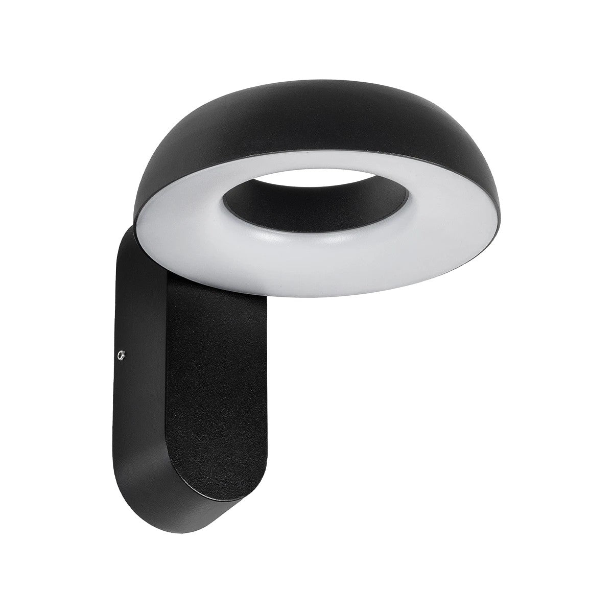 GLOBOSTAR® LINEART GLB-103-0037 Φωτιστικό Τοίχου / Απλίκα LED 12W 1080lm 120° AC 220-240V Αδιάβροχο IP65 Θερμό Λευκό 2700K - Sanan SMD Chip - Μαύρο Ματ - Μ16 x Π20 x Υ15cm - 3 Χρόνια Εγγύηση