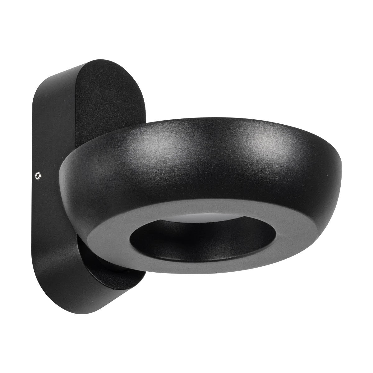 GLOBOSTAR® LINEART GLB-103-0037 Φωτιστικό Τοίχου / Απλίκα LED 12W 1080lm 120° AC 220-240V Αδιάβροχο IP65 Θερμό Λευκό 2700K - Sanan SMD Chip - Μαύρο Ματ - Μ16 x Π20 x Υ15cm - 3 Χρόνια Εγγύηση