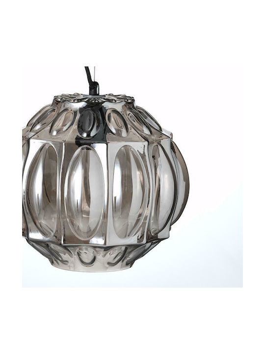 ΚΡΕΜΑΣΤΟ Φ/Σ 1ΧΕ27 ΓΥΑΛΙ ΦΥΛΛΑ ΑΣΗΜΙ Φ25ΧΗ120CM - ledmania.gr